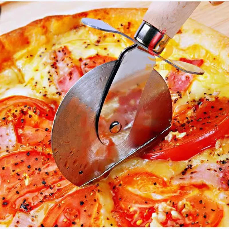 Oven Pizza Accessories Cutting Wheel Baking Supplies Stainless Steel Pizza Cutter Pastry and Pastry Accessories Slicer Shovel Peaceful Pleasures Health and Wellness