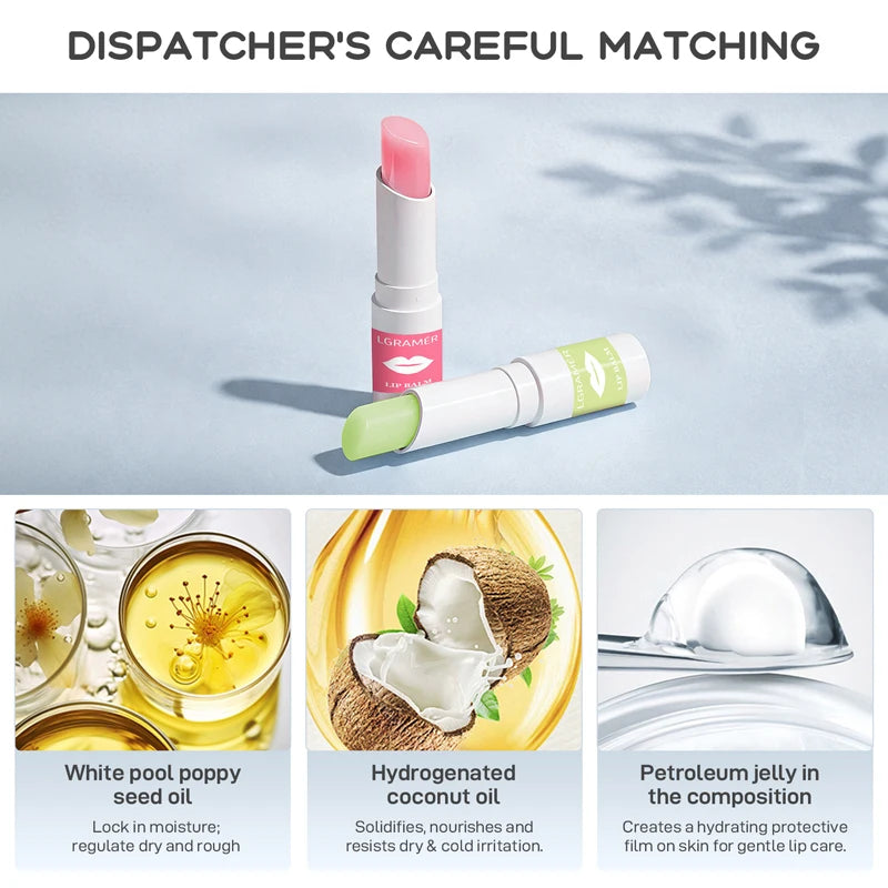 LGRAMER Coconut Oil Lip Balm – Moisturizing & Repair Lip Mask