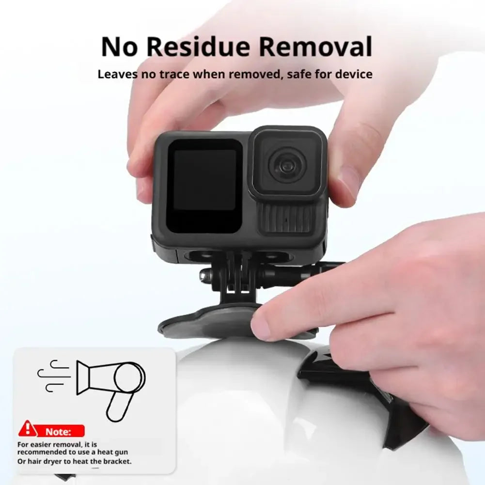 Flexible Motorcycle Helmet Mount Adapter, Adhesive Fixed Base for DJI OSMO Pocket 3 / GoPro, Sports Camera Accessories Peaceful Pleasures Health and Wellness