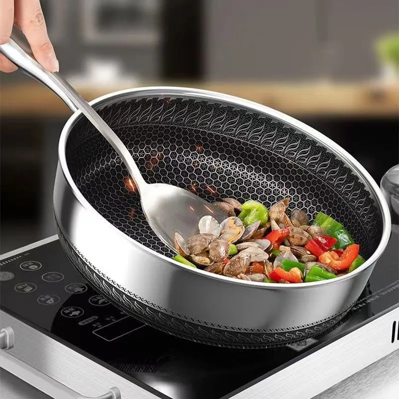 316L Tri-Ply Stainless Steel Frying Pan | Induction & Gas