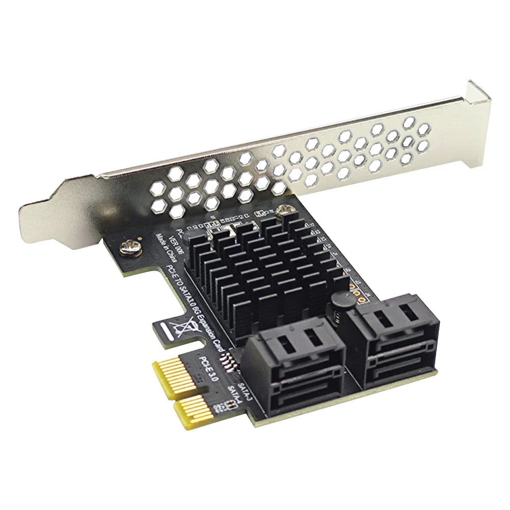 4-Port SATA III PCIe Card 6Gbps ASM1064 – SSD & HDD Adapter