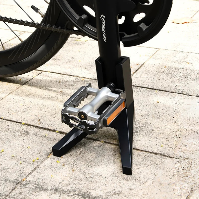 Portable Road Bike Support Stand – Wind-Resistant & Lightweight Portable Bike Stand Peaceful Pleasures Health and Wellness black