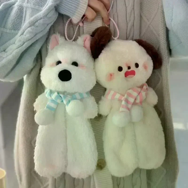 Cute Puppy Plush Pencil Case – Large Capacity Stationery Bag