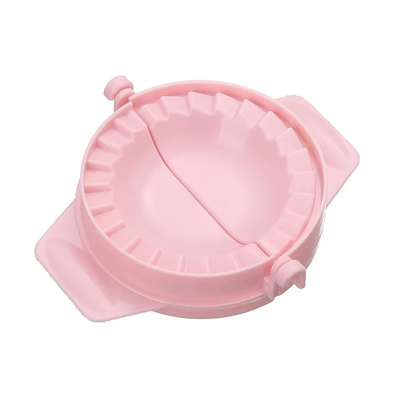Kitchen Gadgets DIY Crescent shaped Dumpling Making Artifact Manual Make Dumpling Mold Plastic Kitchen Mini Cookie Maker Moulds Peaceful Pleasures Health and Wellness 1pc Pink