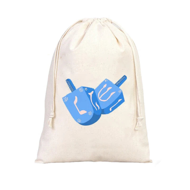 4-Pack Hanukkah Drawstring Bags | Jewish Holiday Gift Bags