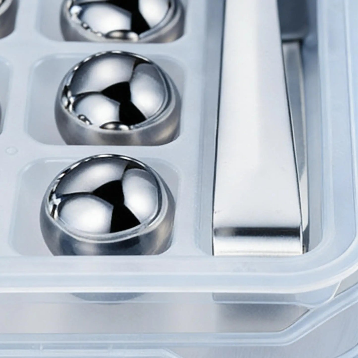 Stainless Steel Reusable Ice Balls for Whiskey – 8 Pack + Tongs