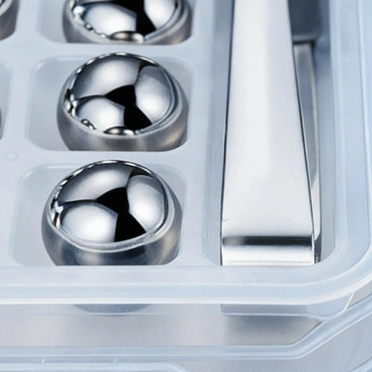 Stainless Steel Reusable Ice Balls for Whiskey – 8 Pack + Tongs Reusable Ice Balls Peaceful Pleasures Health and Wellness
