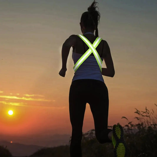 Reflective Safety Vest – Adjustable Night Running & Cycling Reflective Safety Vest Peaceful Pleasures Health and Wellness