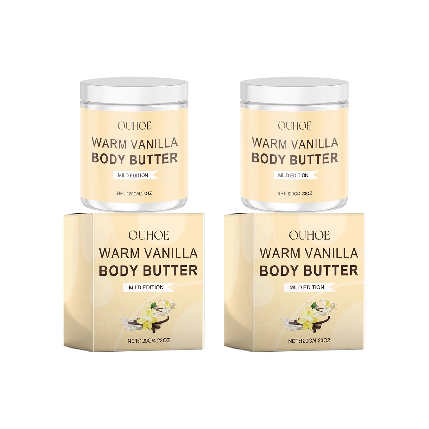 Vanilla Exfoliating Body Scrub – Moisturizing & Brightening 120g
