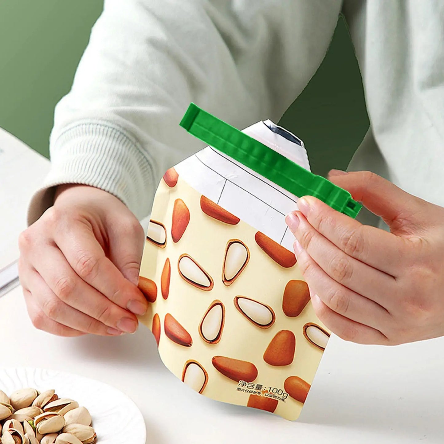 Food Sealing Clips Packages Sealing Cartoon Pocket Clamp Air Tight Organization Corn Chips Fixer For Seasoning Coffee Beans Peaceful Pleasures Health and Wellness