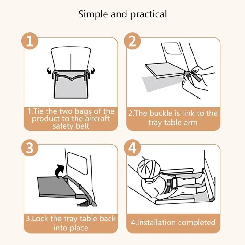 Kids Airplane Footrest Extender – Foldable Toddler Travel Bed