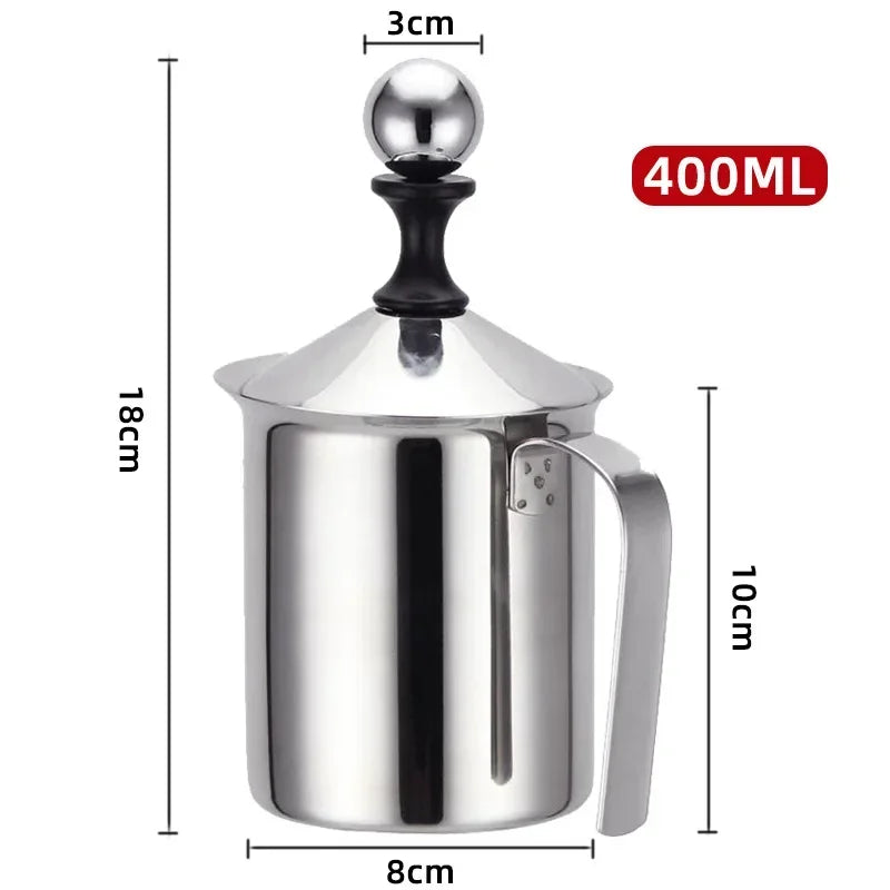 Manual and Electric Handheld Egg/Milk Frother Barista Tool Coffee Accessories Frother Stainless Steel Milk Frother Kitchen Tools Peaceful Pleasures Health and Wellness