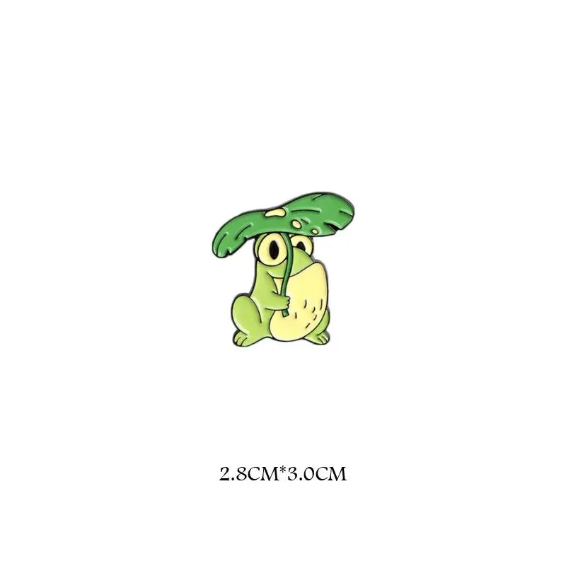 Funny Frog Middle Finger Zinc Alloy Brooch | Cartoon Pin Badge