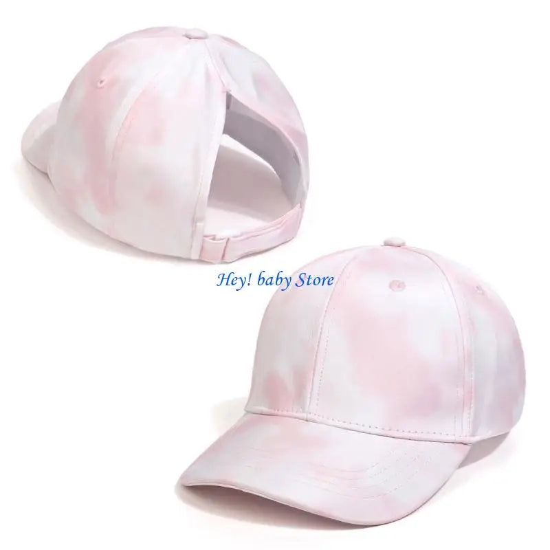 Girls Ponytail Hole Baseball Cap | Breathable Kids Sun Hat