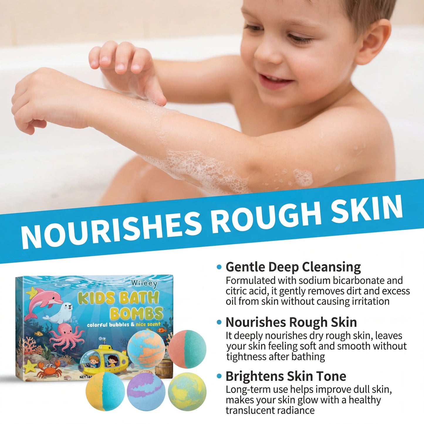 Kids Bath Bombs with Surprise Toys – Colorful Bubbles Gift Set