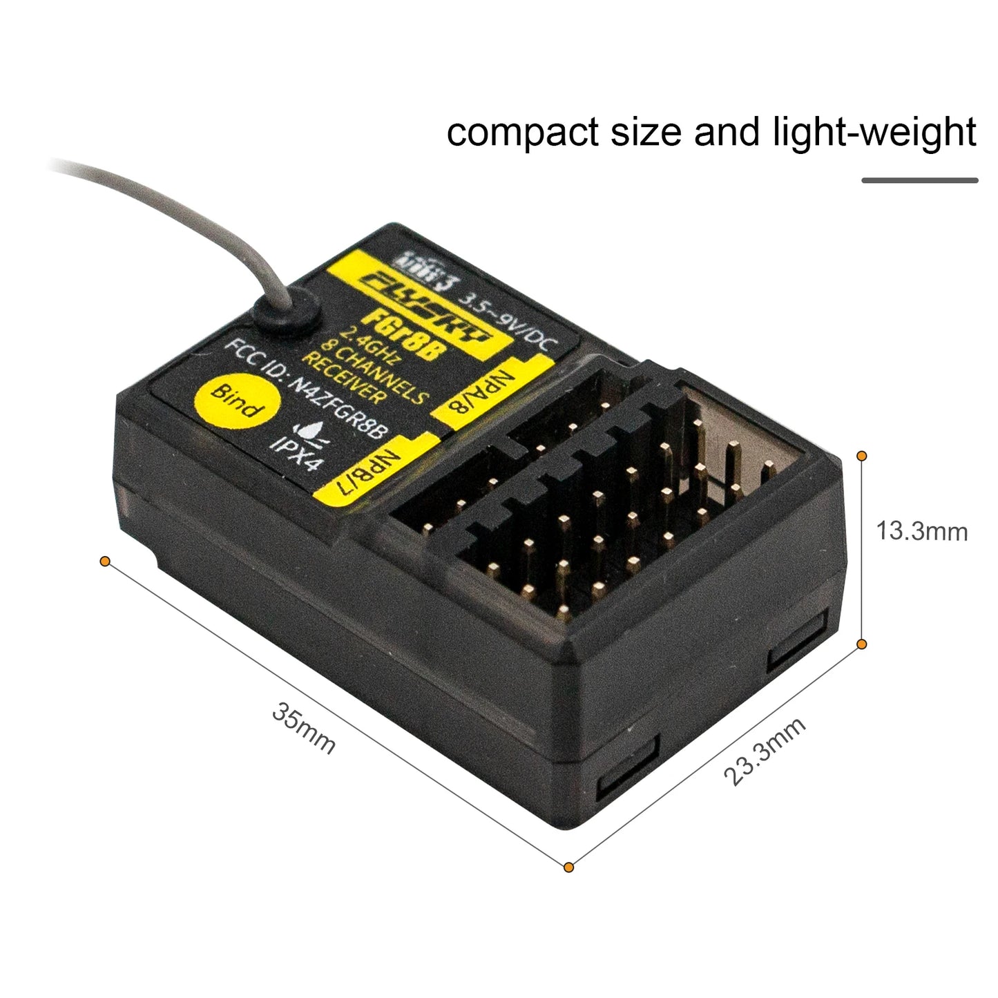 FlySky FGR8B 2.4GHz 8CH AFHDS3 RC Receiver PWM PPM i-Bus
