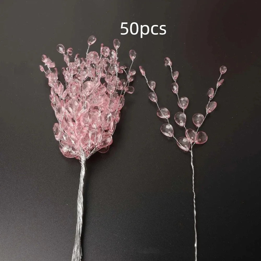 50pcs Acrylic Crystal Bud Branches | DIY Wedding & Home Décor
