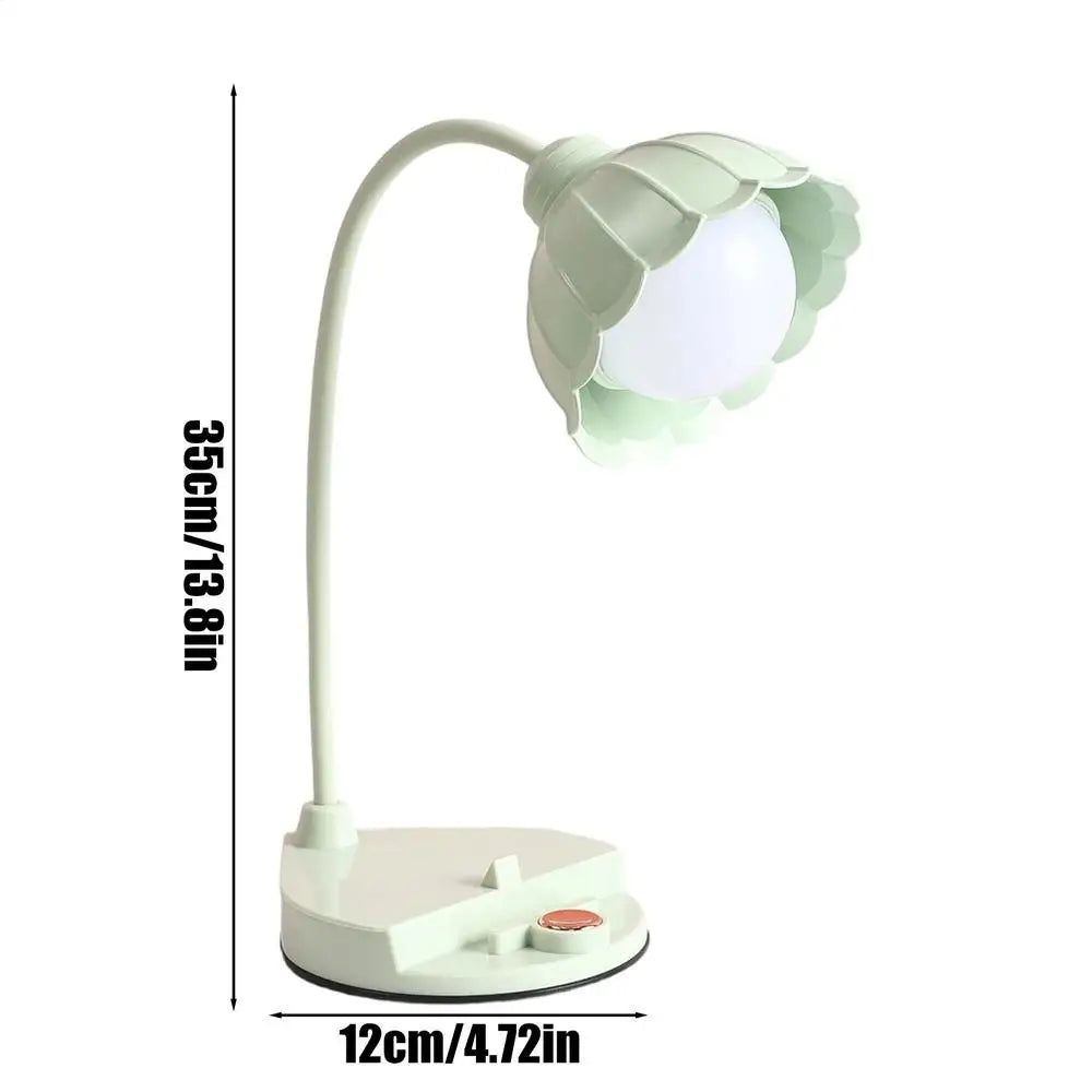 Cute Flower Desk Lamp – Rechargeable Dimmable LED Table Lamp