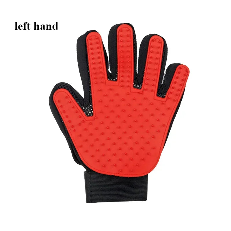 Pet Grooming Gloves for Dogs & Cats – 2-in-1 Deshedding Mitt