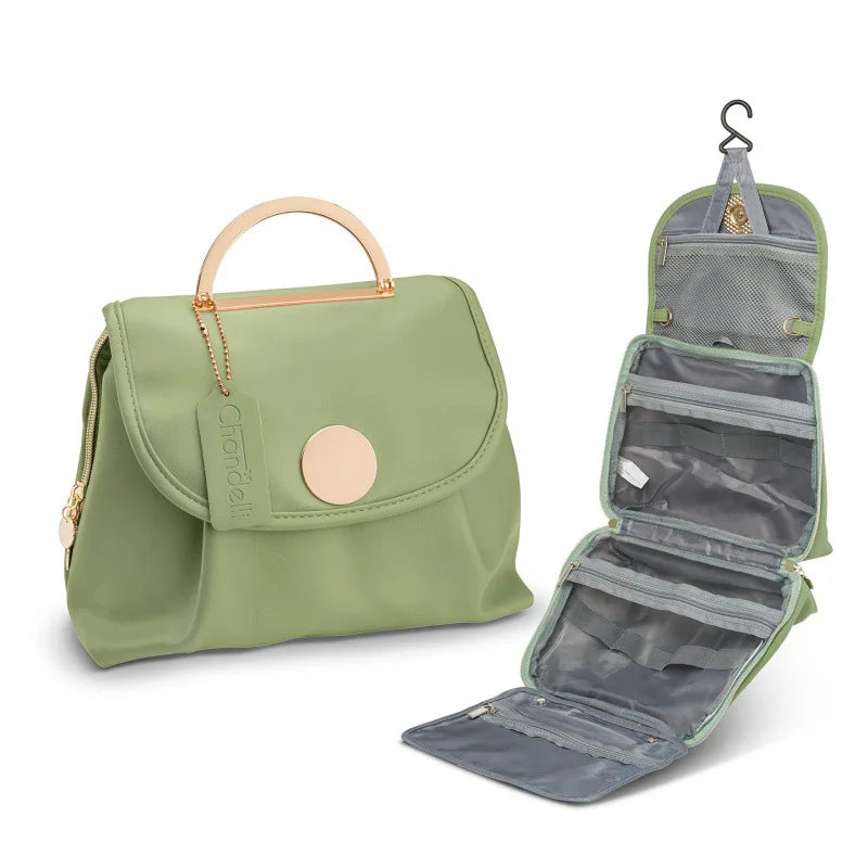 New waterproof toiletry bag, makeup bag, storage bag with hooks, toiletry bag, travel bag, toiletries Peaceful Pleasures Health and Wellness 29.3x 27.5x 6.4cm Green