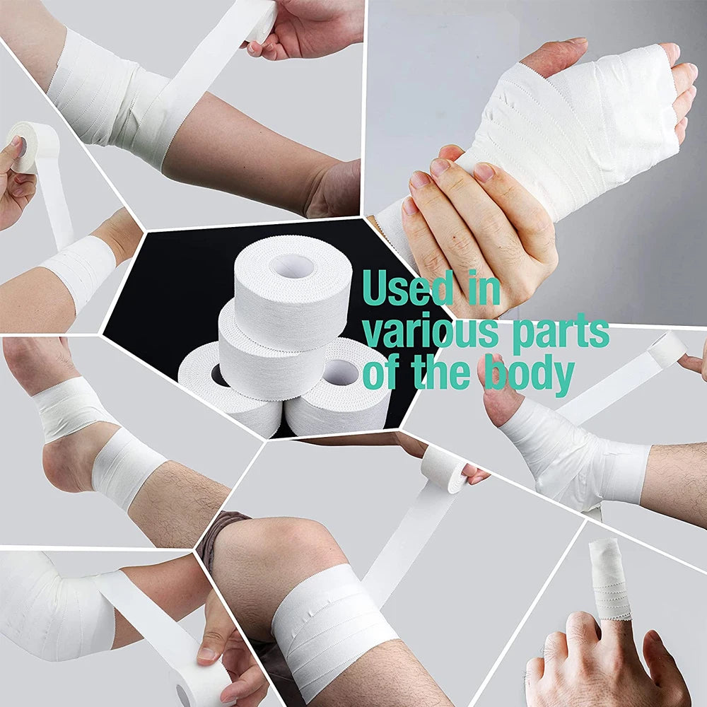 WEFITON 3-Roll White Athletic Sports Tape | Strong No-Residue Athletic Sports Tape Peaceful Pleasures Health and Wellness