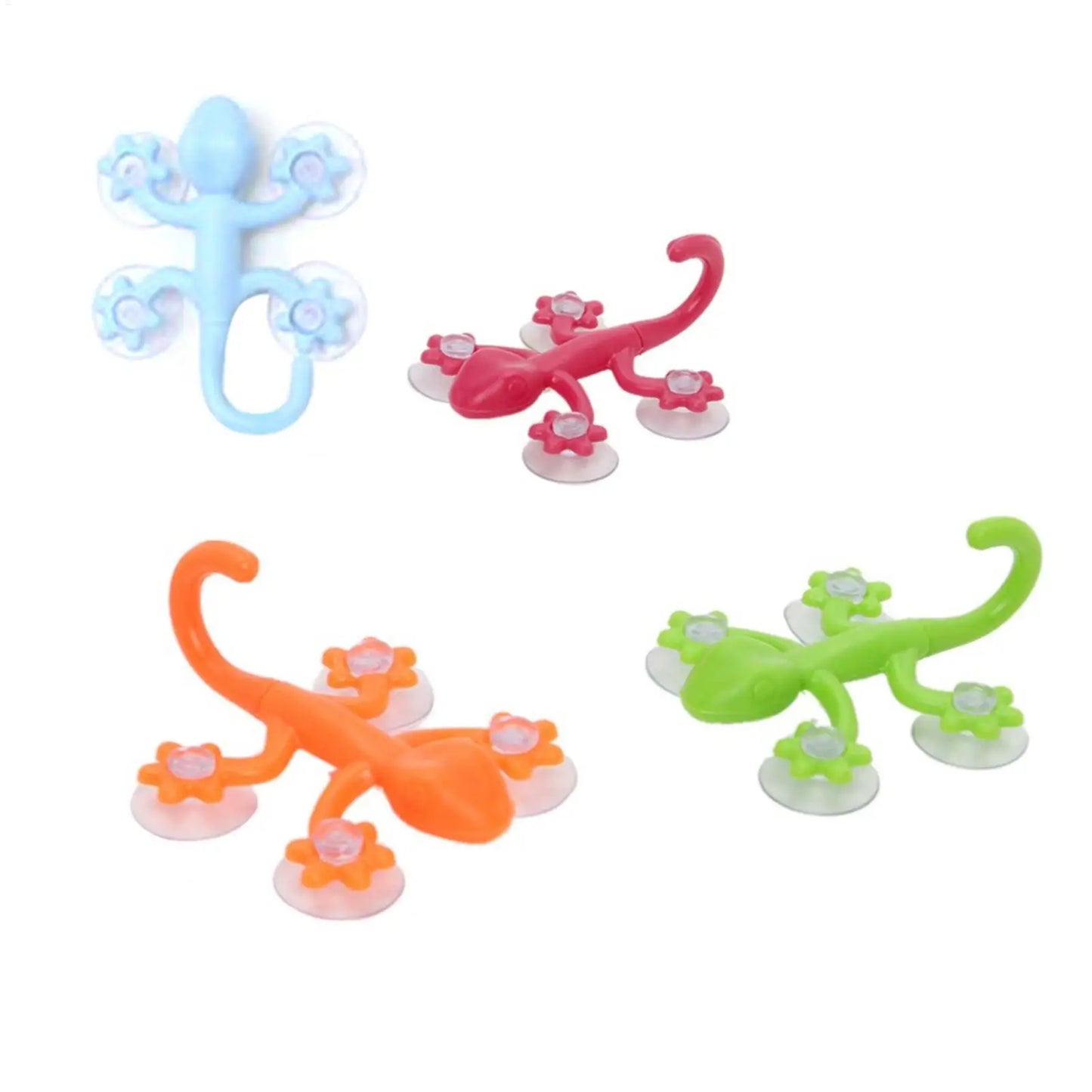 Gecko Suction Cup Wall Hook | 4-Cup Hanger for Bathroom & Kitchen