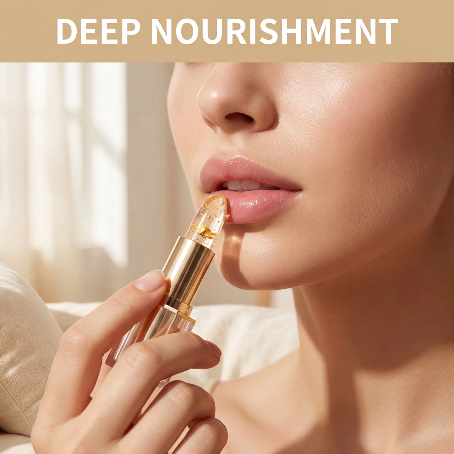 Gold Foil Color Changing Lip Balm | Vitamin E Gloss – 3.5g