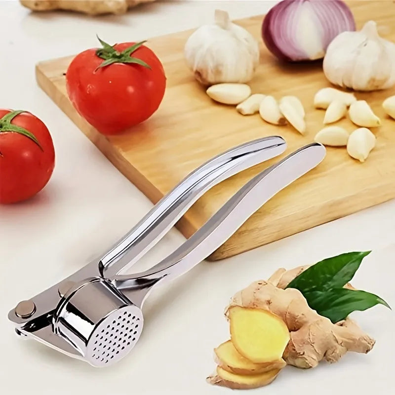 Stainless Steel Garlic Press & Ginger Crusher | Labor-Saving