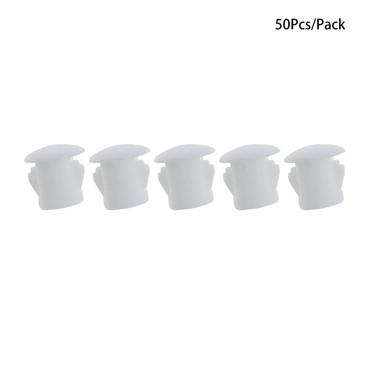 50Pcs Plastic Blanking End Caps Hole Plugs 5mm–32mm Black/White