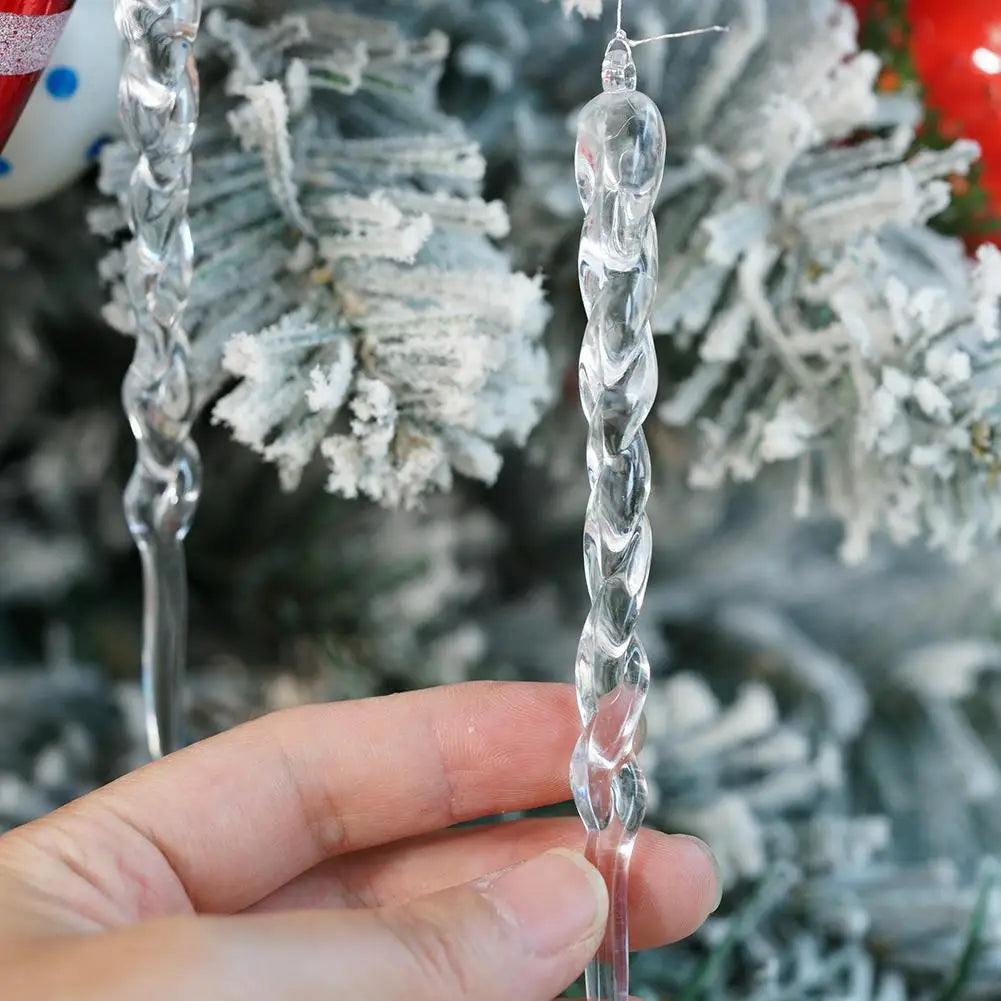 Christmas Tree Crystal Acrylic Ice Bar Pendant - Small Sparkling Hanging Charm Festive Holiday Christmas Decorative Ornament Peaceful Pleasures Health and Wellness