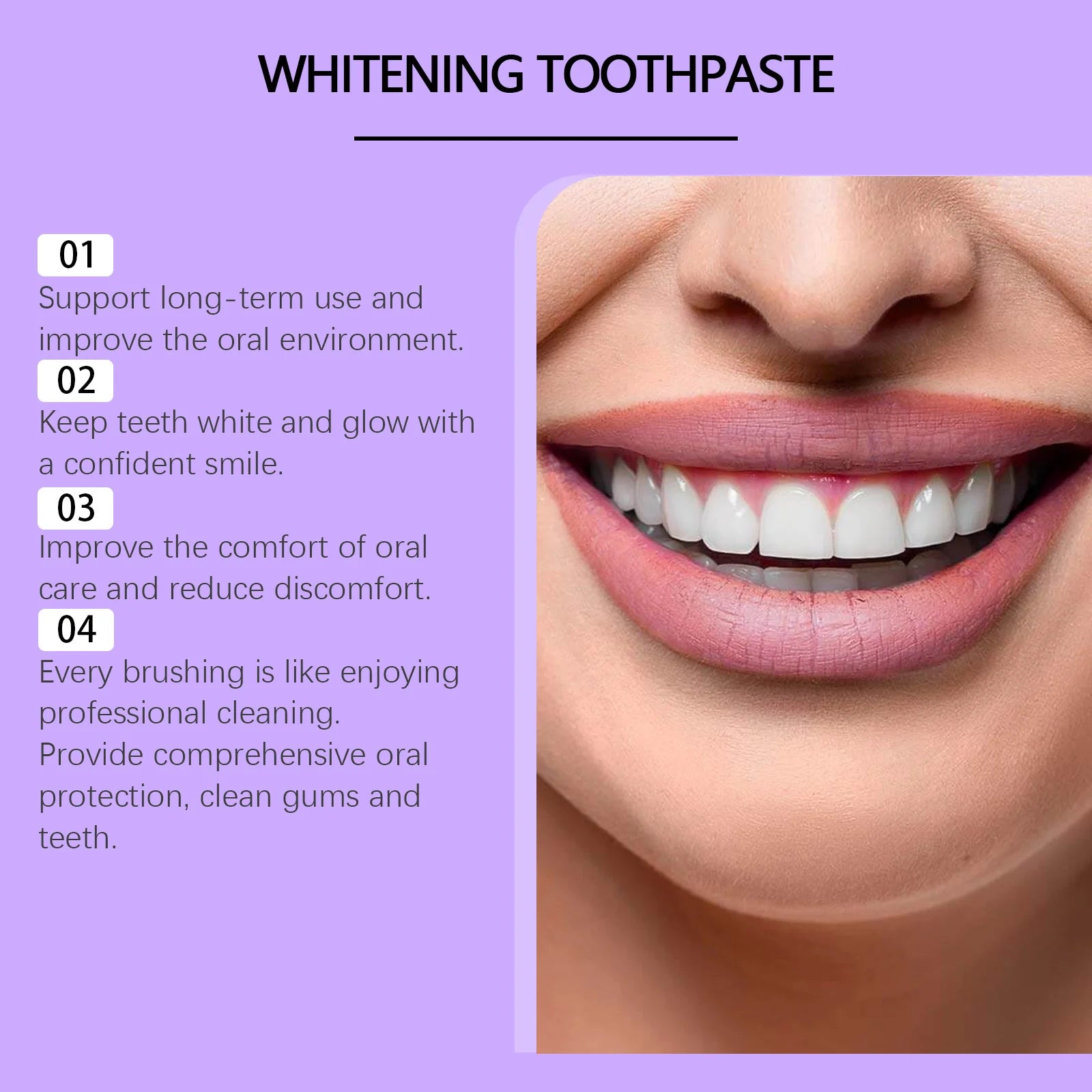 Purple Niacinamide Whitening Toothpaste Oral Cleansing Reduce Plaque Alleviate Gum Bleeding Fresh Breath Brightening Toothpaste Peaceful Pleasures Health and Wellness