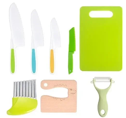 Kids Safe Plastic Knife & Peeler Set | Toddler Kitchen Tools