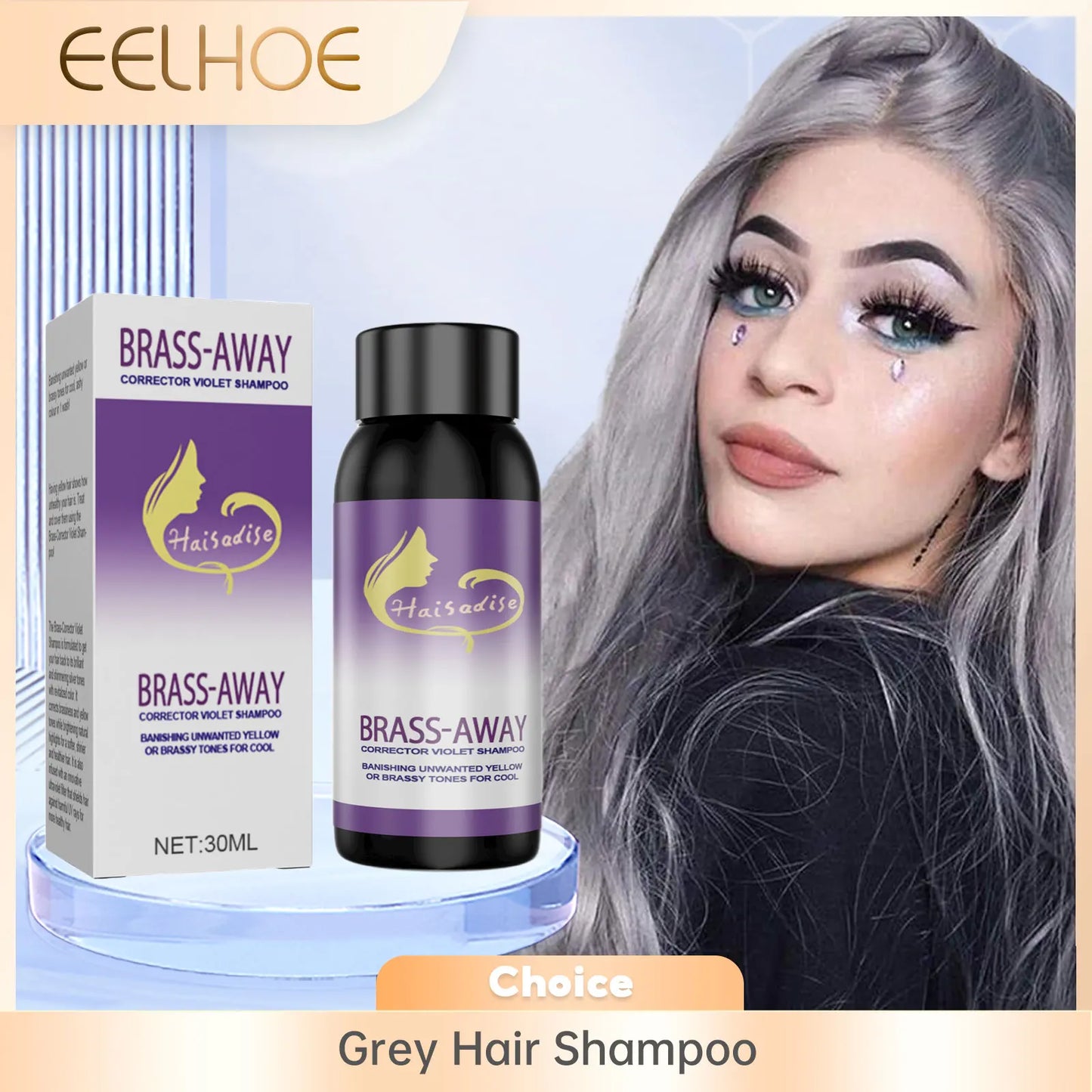 Eelhoe Purple Toning Shampoo – Gray & Blonde Color Fix 30ml