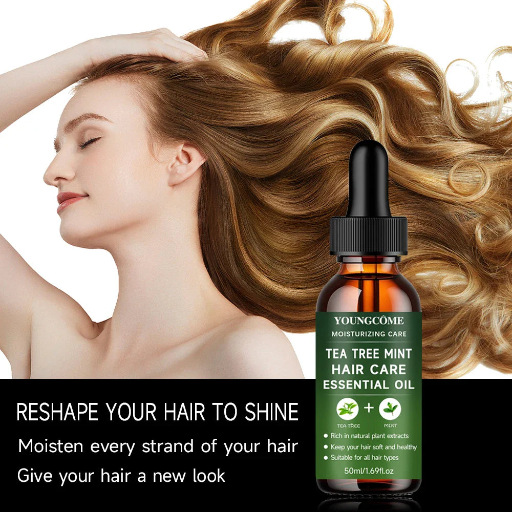 YOUNGCOME Tea Tree & Cooling Mint Hair Oil – All Hair Types
