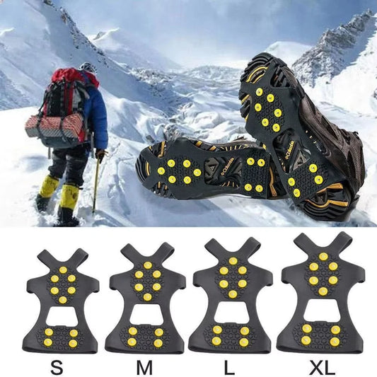 Outdoor snow claw shoe covers for men and women 10 teeth rock climbing crampons non-slip climbing cleats Hiking accessories 1pcs Peaceful Pleasures Health and Wellness