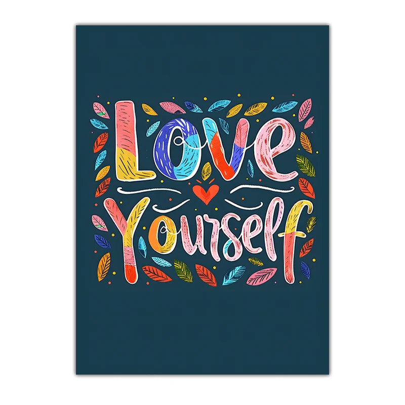 Nordic Motivational Quote Canvas Wall Art | Colorful Poster Print Canvas Wall Art Print Peaceful Pleasures Health and Wellness 01 30x40cm No Frame China Mainland