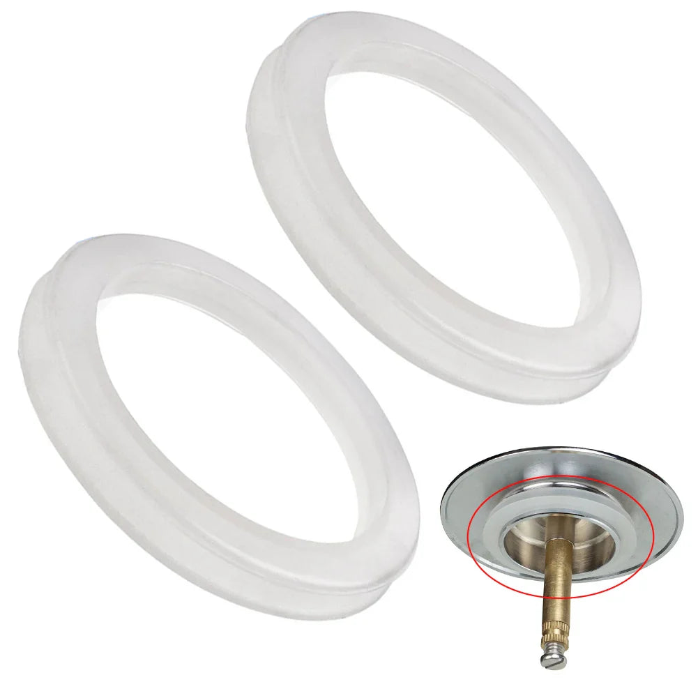 2-Pack Silicone Drain Gasket Seal for Sink & Bathtub Pop-Up Waste