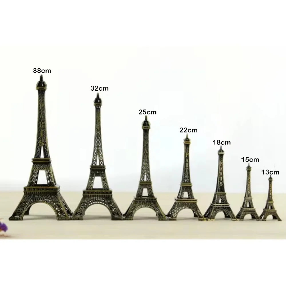 Bronze Metal Eiffel Tower Model Statue – 7 Sizes with Gift Box