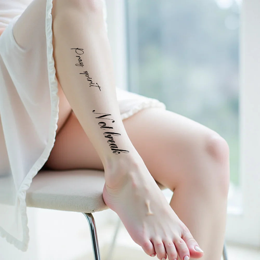 42pcs Waterproof Temporary Tattoo Stickers – Positive Quotes
