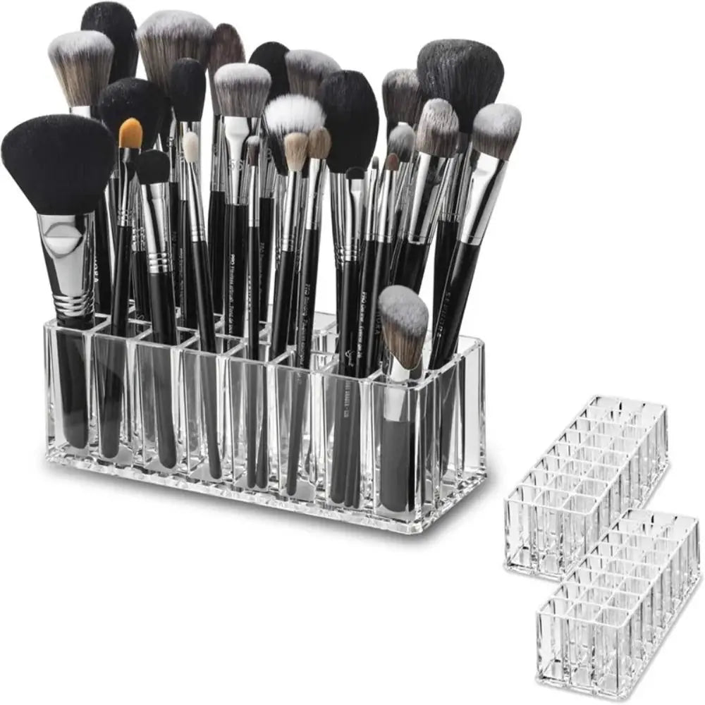24-Slot Clear Acrylic Lipstick Holder & Makeup Organizer