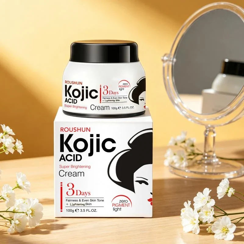 ROUSHUN Kojic Acid Brightening Face Cream – 100g Moisturizer