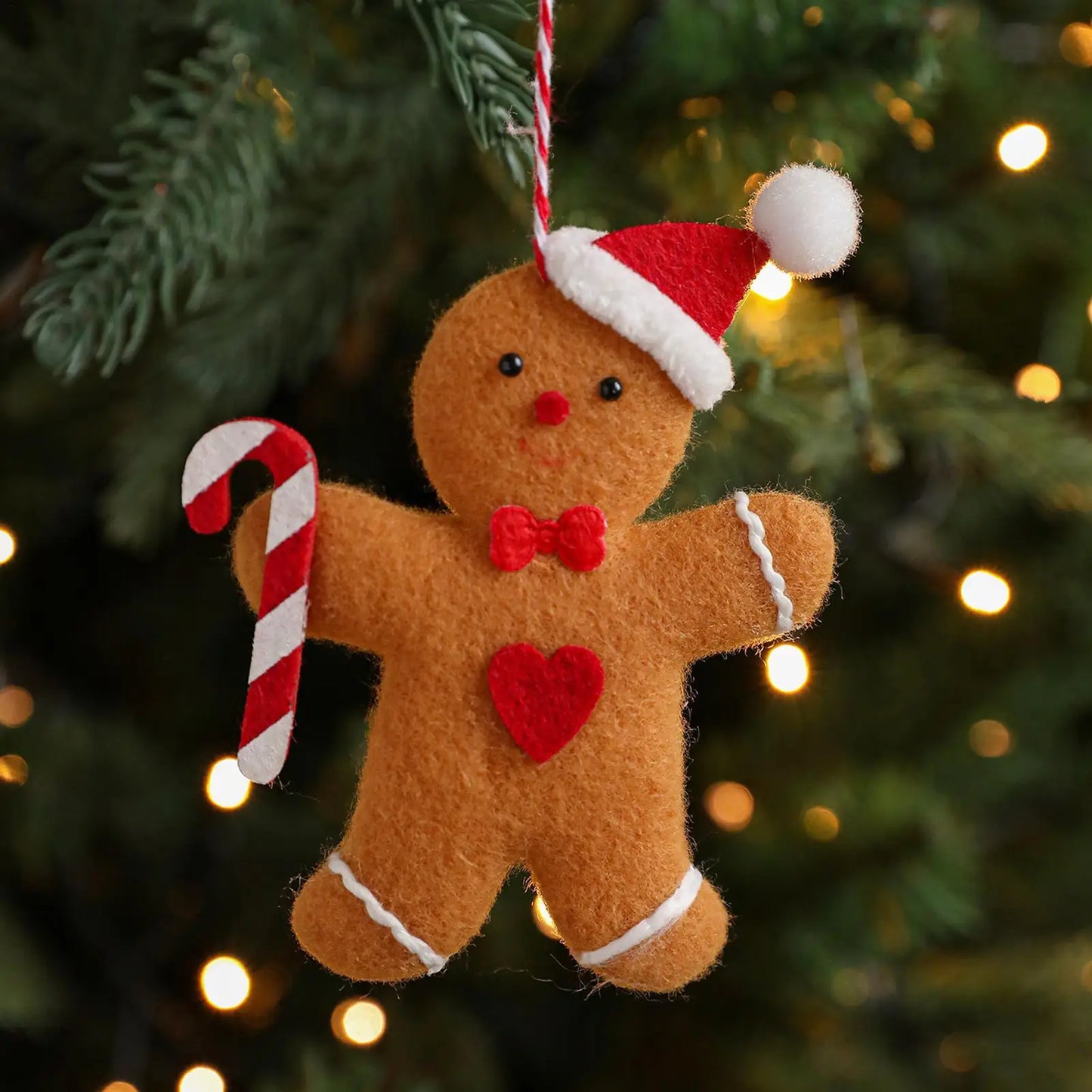 Gingerbread Christmas Ornament Festive Reusable Cute Cartoon Holiday Decor Christmas Gingerbread Figurines Ornaments For Dining Peaceful Pleasures Health and Wellness