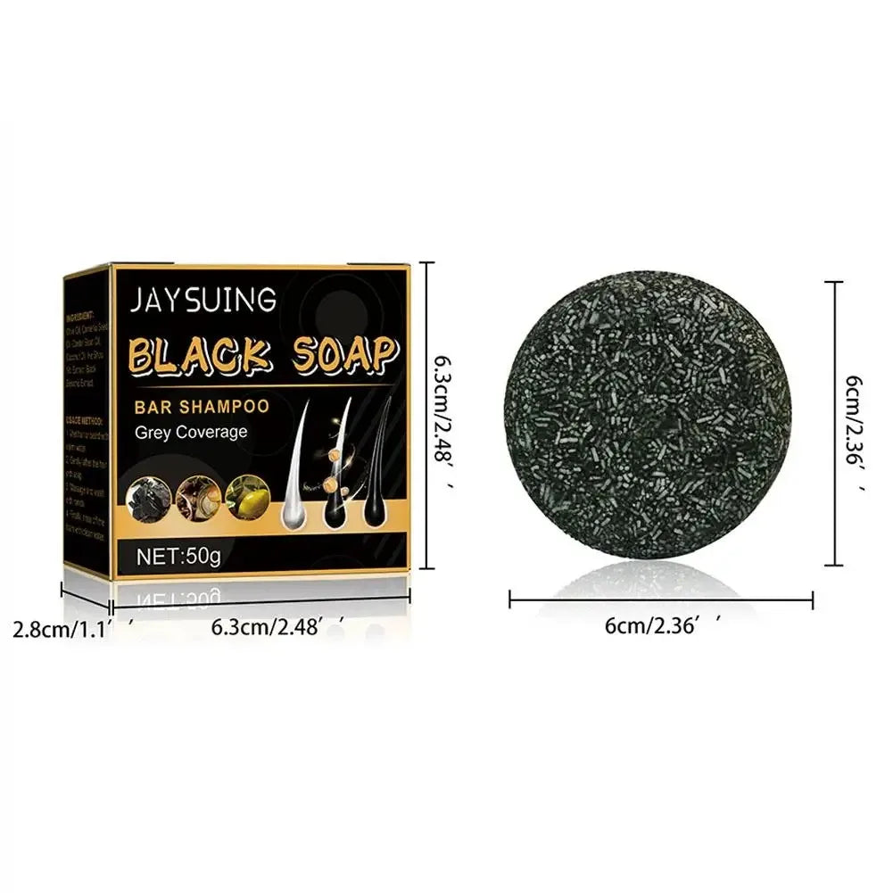 50g Grey Coverage Bar Shampoo Repair Gray White Hair Color Treatment Nourishing Anti Dandruff Natural Hair Darkening Soap Peaceful Pleasures Health and Wellness