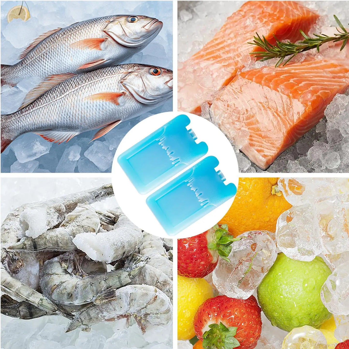 Reusable Ice Packs 2-Pack | Long-Lasting Freezer Blocks