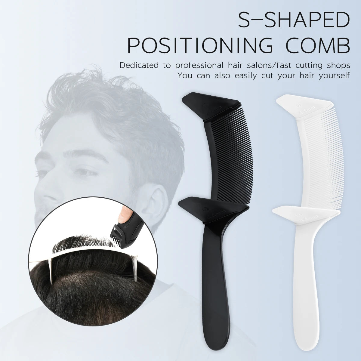 Curved Arced Hair Cutting Comb, Barber Flat Top Haircut Comb, Salon Hairdresser Tool for Hair Cutting, Anti-Slip Edge Design Peaceful Pleasures Health and Wellness