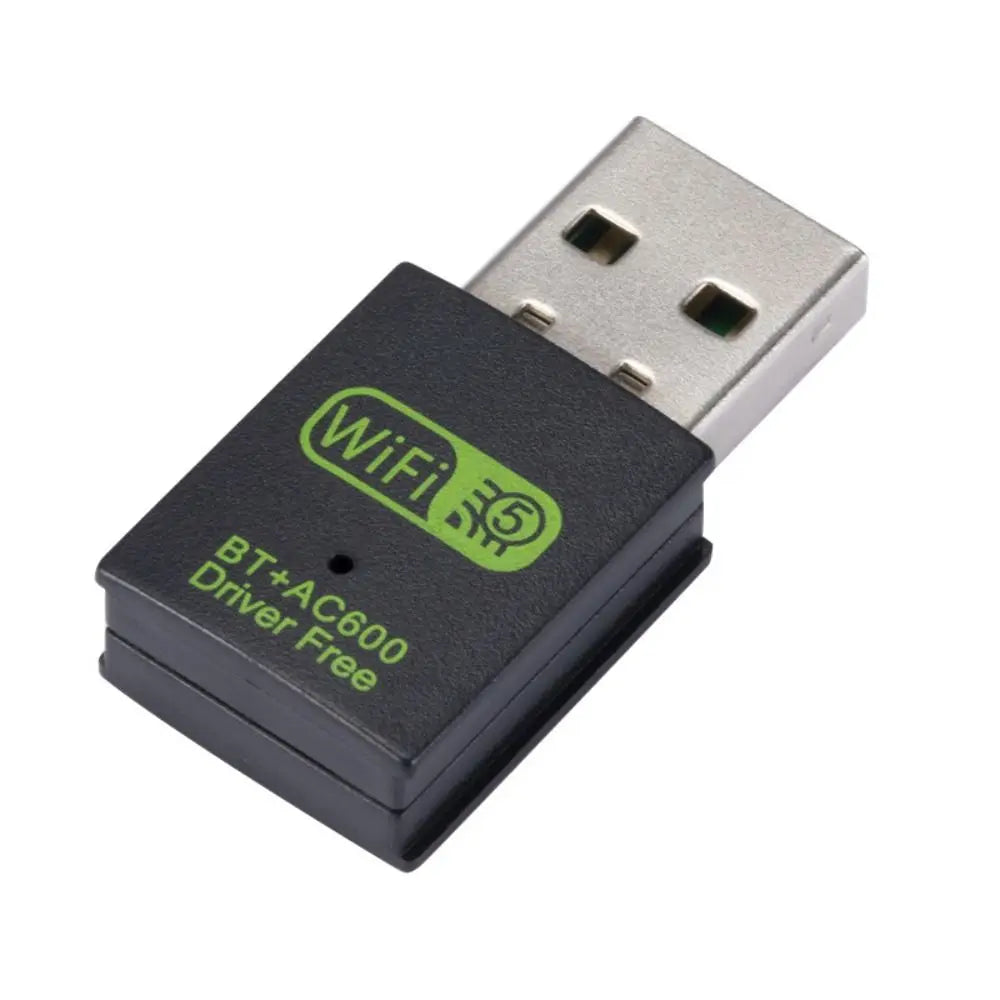 Wifi Network Adapter BT+AC600 WLAN Dongle WiFi Receiver 600M WLAN Dongle USB 2.4G&5G WiFi Receiver Peaceful Pleasures Health and Wellness black