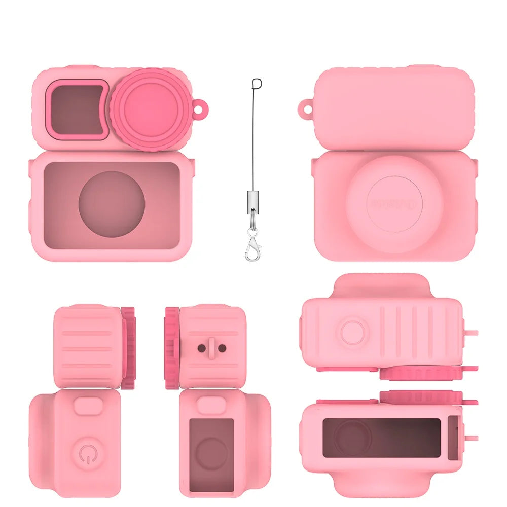 Silicone Protective Case For DJI Osmo Nano Camera Protective Case For Nano Action Camera Offers A Comfortable Grip Peaceful Pleasures Health and Wellness Pink