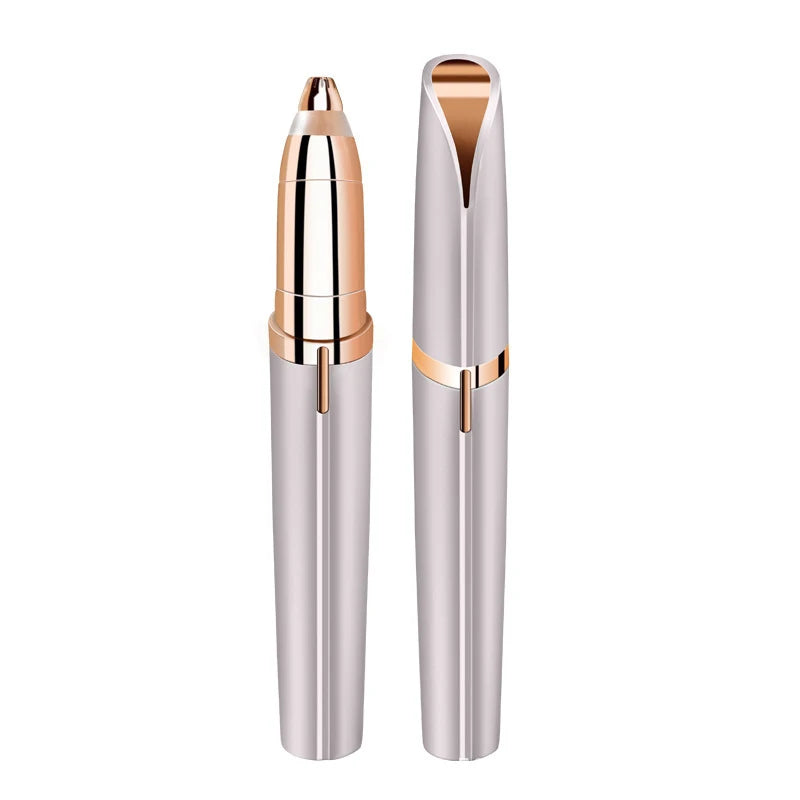 1pc Electric Eyebrow Trimming Tool For Beginners Automatic Electric Eyebrow Trimmer Nose Hair Shaving Brush Scraper Battery Ver Peaceful Pleasures Health and Wellness