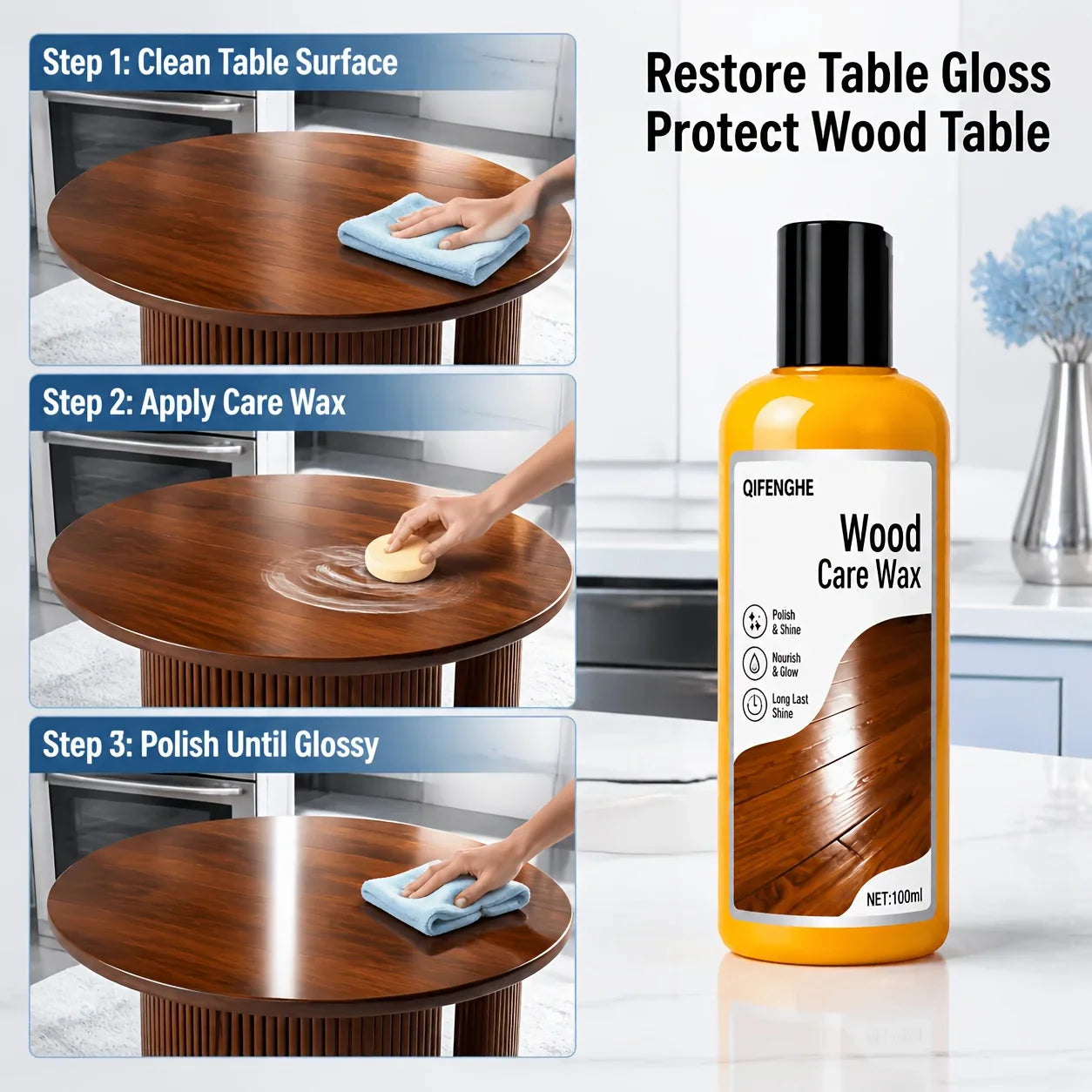 Wood Revitalizing Wax | High Gloss Floor & Furniture Polish