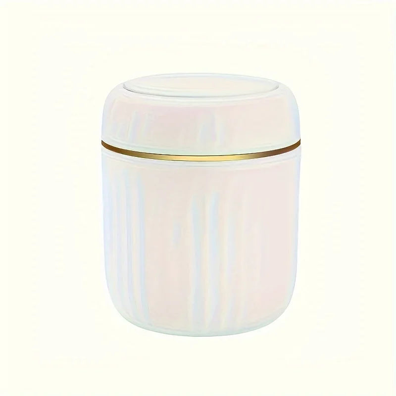 Mini Desktop Trash Can with Lid Garbage Waste Bin Organizer Bedroom Office Desk Storage Box Made Durable Plastic Home Supplies Peaceful Pleasures Health and Wellness